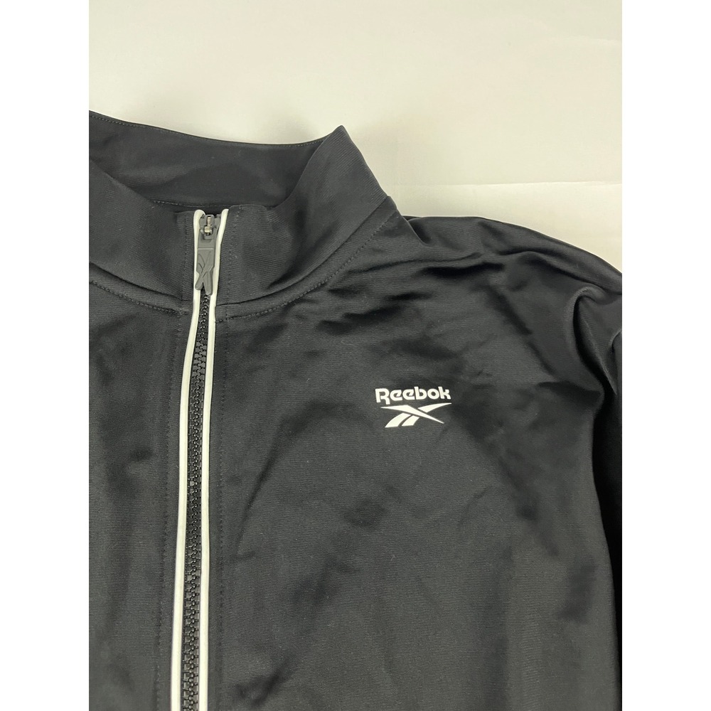 Reebok Track Jacket‎ Womens Size Small Black Full Zip Speedwick Training